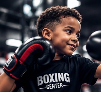 Jeune garçon en garde, souriant