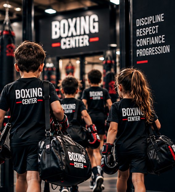 Enfants en cours au Boxing Center