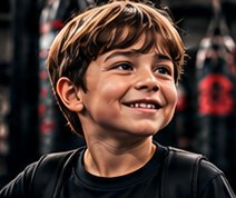 Enfant pendant un cours de Baby Boxe