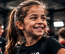Enfant pendant un cours de boxe éducative