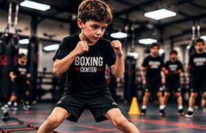 Enfant en position de garde