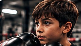 Garçon concentré sur un geste technique